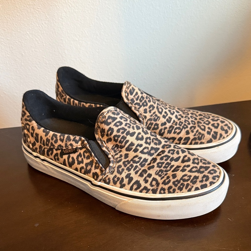 Vans Animal Print Slip-On Shoes